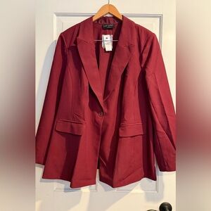 Lane Bryant Maroon Blazer